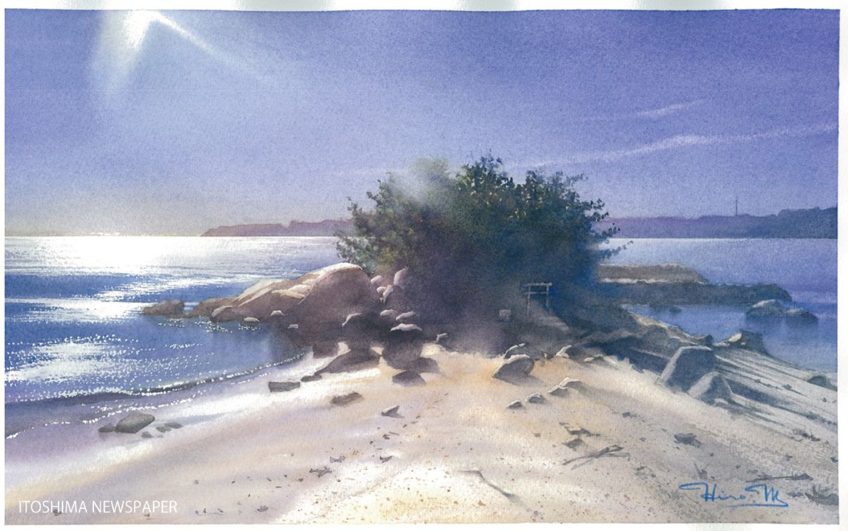 糸島の浜辺（福岡県）風景画　クレパス画原画 pixta_97673557_M-320x180.jpg